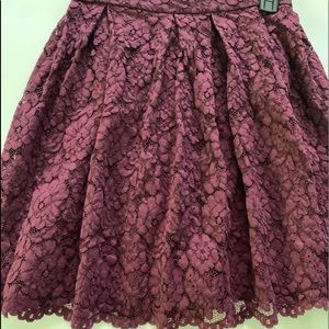 Maroon lace skirt